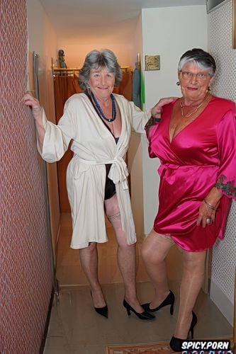 very old irish granny, both are horny, classy, jewelry, huge saggy tits