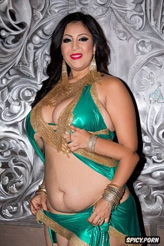 color photo, beautiful bellydance costume with matching bikini top
