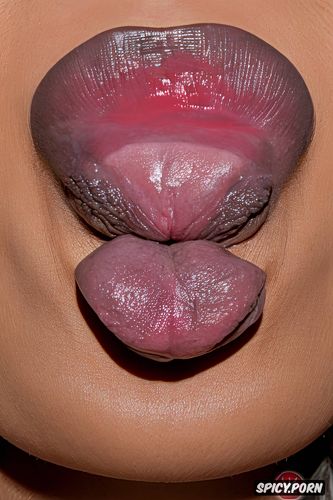 eyeshadow, bright pink lips