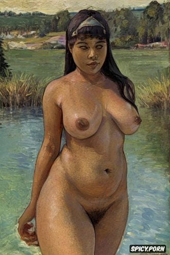 native american thai, franz marc, fat belly, wide hips, pierre bonnard ernst kirchner nudes bathing in lake