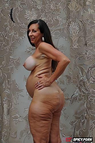 wide hips, tall naked thick muscular brunette pregnant gilf