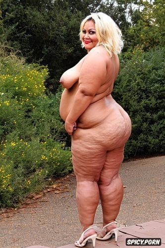 naked and topless ssbbw arab obese milf, obese flabby belly skin