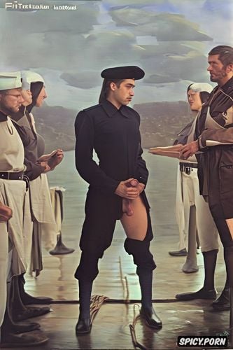 futunari, sailor school uniform, erection futunari, nazi officer trenchcoat