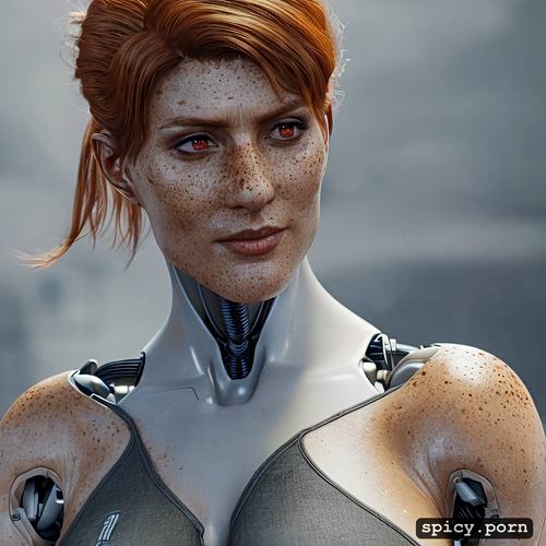 freckles 5, robot, erotic face1 2, detailed eyes1 1, highest quality