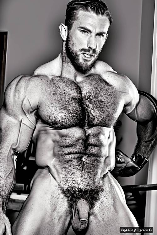 thin strict lips, visible cheekbones and fuckable eyes and meaty nude muscles makes him a true dominant with big penis he has a totally ripped low fat symmetrical body he is hot caucasian russian type