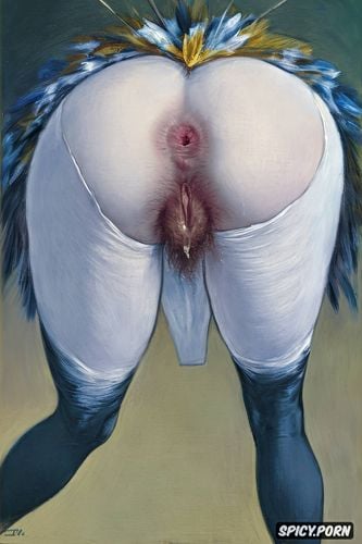 big ass, thick body, tutu costume, hairy vagina, indoor, degas painting