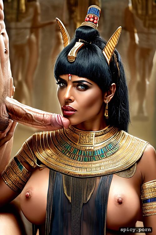 gorgeous face, cowgirl position, cleopatra, curvy, ancient city