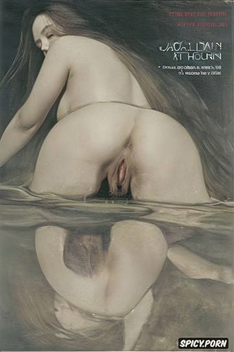 impressionism painting, japanese nude, unveiling hair vagina