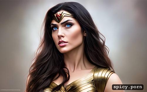 long hair, couple beautiful wonder woman with detailed face