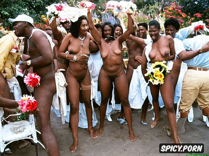 tiny twats dance with adultes twats, vivid natural colors embossed bodies feast ritual of the african tiny virgin twats