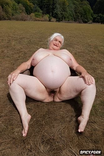 very large breasts, spreading legs, year old polish granny, obese