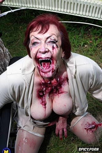 blowjob, old zombie grannies and old zombie aunt, handjob, sperm in mouth