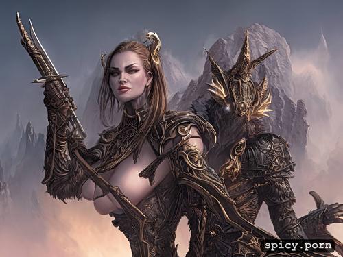 style dark fantasy v2, ultra detailed, warrior, detailed face