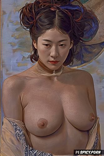 delacroix painting, japanese woman nude, ilya repin painting