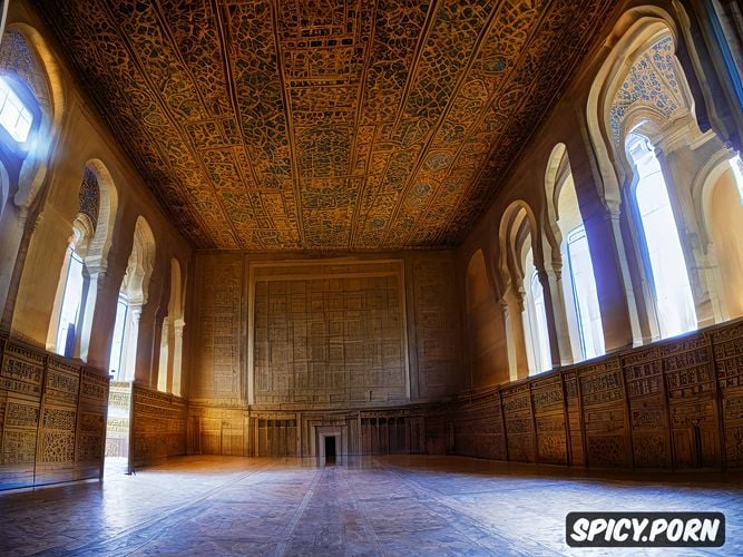 inside palace spain alhambra during black mass, orgiastic orgy sex naked party in alhambra palace