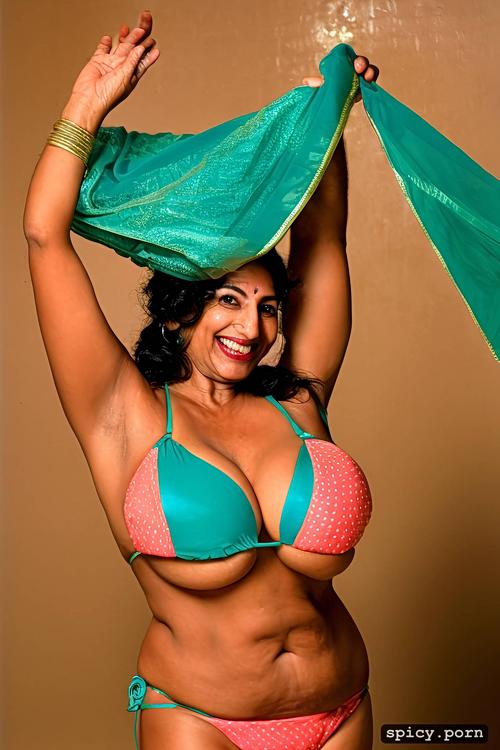 flawless perfect stunning smiling face, 64 yo beautiful indian dancer
