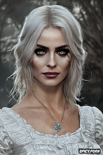 k shot on canon dslr, ciri the witcher tight outfit portrait beautiful face masterpiece