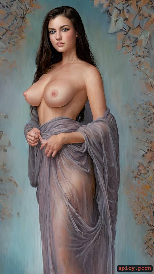 extra nude, brunette, intricate detailed, engorged tits, ultra detailed