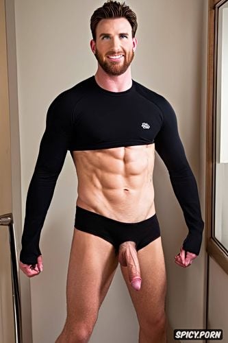 gay, white male, nude extra tall xxl big erect penis, full body
