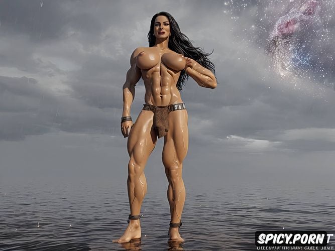 giant feet, lightenings, photo a transgender female look with huge dick
