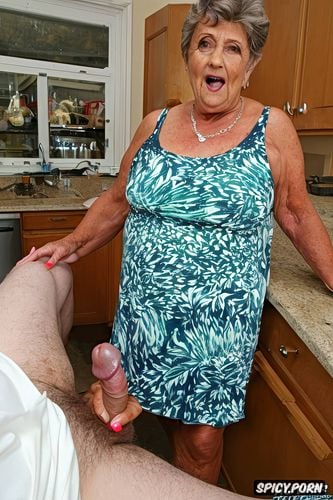 wearing chef hat, annoyed look, colorfull, open mouth, busty granny