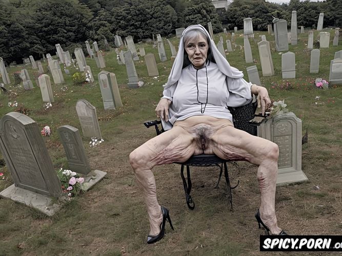 spreading cellulite legs, ninety, cemetery, spreading very hairy pussy