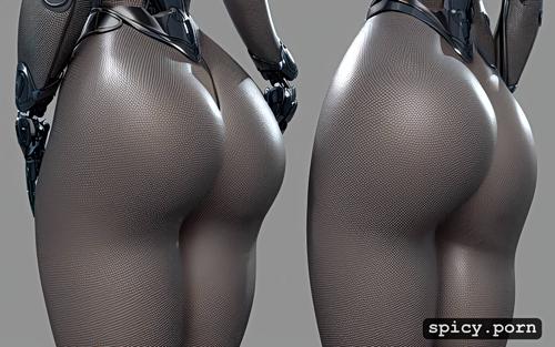 pretty black lady, light pixie hair, realistic, small ass, thick body