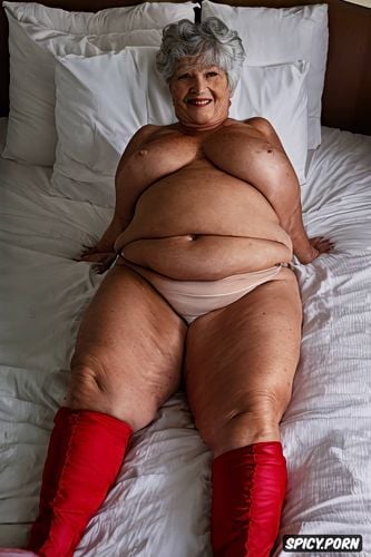 granny, fat pussy, tan lines, strong feet, small breasts, a naked sixty year old grandma weighing kgs