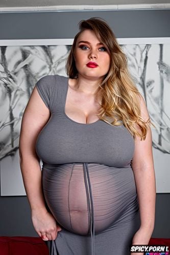 selfie, very fat, ukrainian supermodel, standing, huge saggy boobs