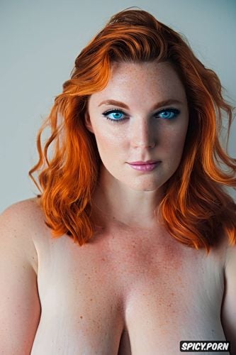 perfect face, short ginger hair, huge floppy breasts, hdr, k hq