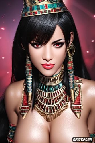 ultra detailed, ultra realistic, tifa lockhart final fantasy vii remake female pharaoh ancient egypt pharoah crown beautiful face topless