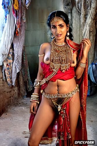 realisticphoto of a gujarati villager young once in a lifetime bhabhi showing her vagina money shot
