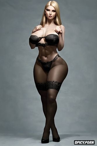 beautiful hourglass shaped body, thick muscules but not fat