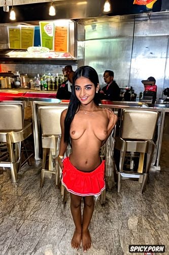 shaved pussy, small petite body, on a student visa, trying to impress restaurant customers