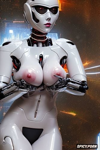 brainwashing, megaman, warrior woman, machine sucking on nipples