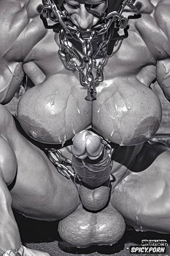 massive boobs, chains, cumming, large areolas, heavy huge strongest extreme muscular nun futanari