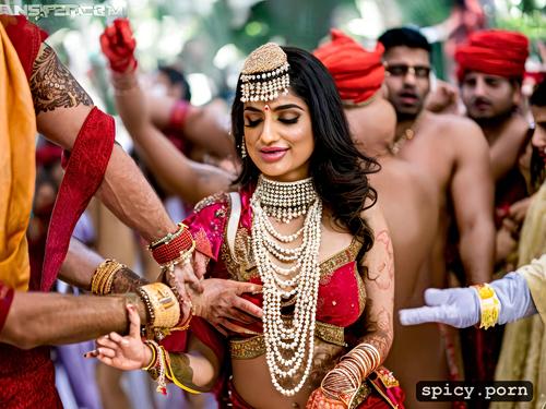 completely naked indian bride getting fucked by everyone in crowd