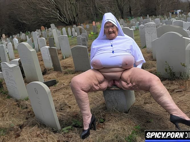 ssbbw body, catholic nun, hyper big tits, pale, obese nun, wearing habit