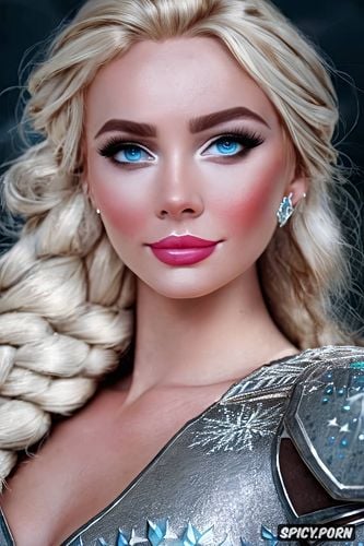 ultra detailed, ultra realistic, warrior elsa disney s frozen beautiful face wearing armor young masterpiece