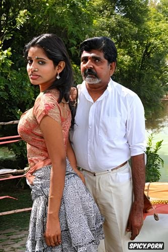 a stunning young authentic indian female, college student, exploited by an old indian male teacher