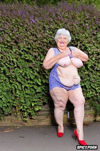 chubby body, light hair, white brunette, grandma, massive tits