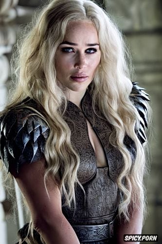 no tattoos, extreme detailed face, perfect body, khalessi, silver blonde hair