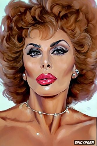 sophia loren, sperm on lips