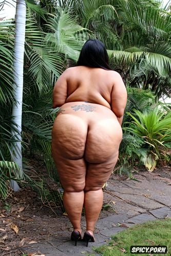big ass, tan lines, happy filipina woman, thick thighs, hairy pussy