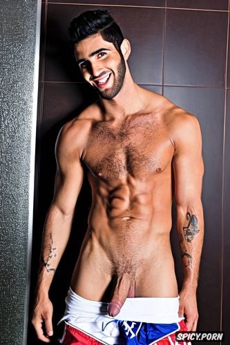 nude, hunk, sweating, solo guy, lean body, nude extra tall, young handsome man twenty omar borkan