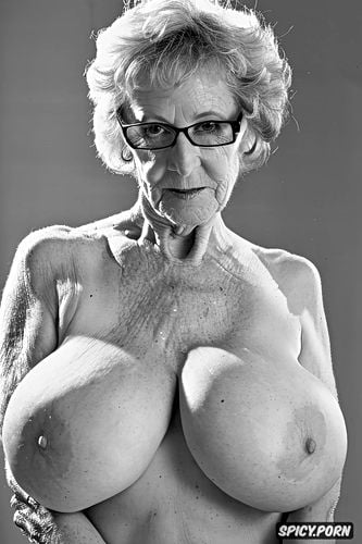 best quality, reading glasses, gilf, caucasian, enormous breasts