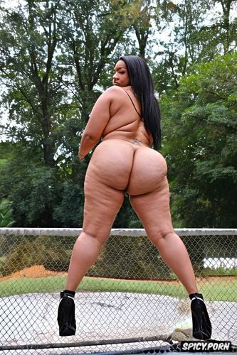 outside in public park, huge fat ass, massive tits, spread open butt cheeks