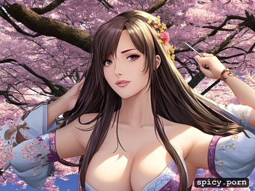 highres, 4k, masterpiece, hy1ac9ok2rqr, 3dt, cleavage boob, in feudal japan