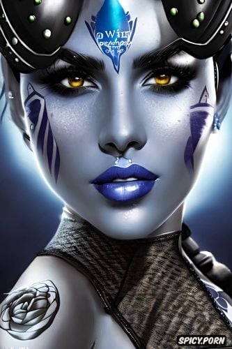 widowmaker overwatch beautiful face young sexy, tattoos masterpiece