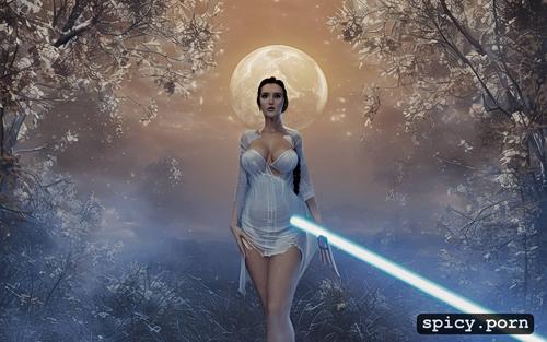 tower, 19 years old, pussy, brown eyes, moonlight, jedi woman